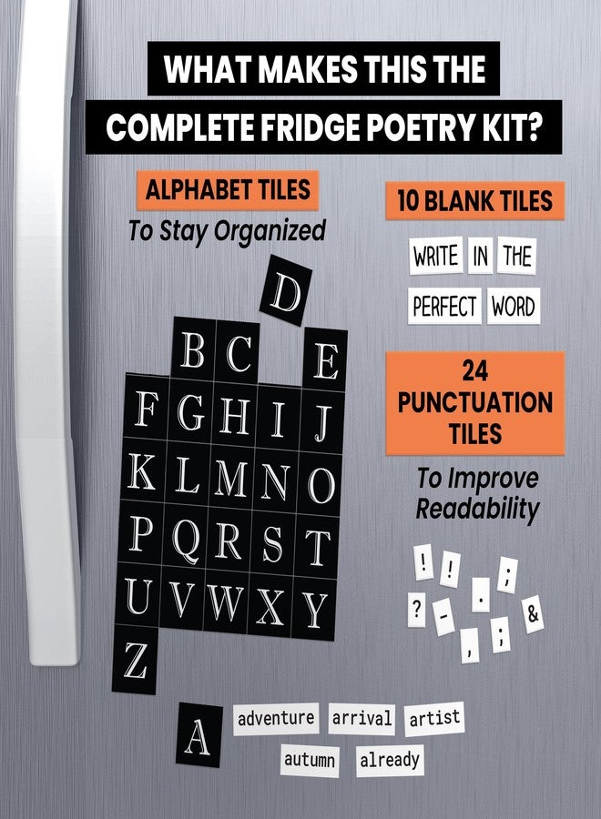Rayliad The Essential Kit of Word Magnets - Everything Needed for Fun Fridge Poetry - 797 Magnetic Words Compatible with Most Other Kits - Experience The Fun of Creative Word Play and Self Expression - Image 3